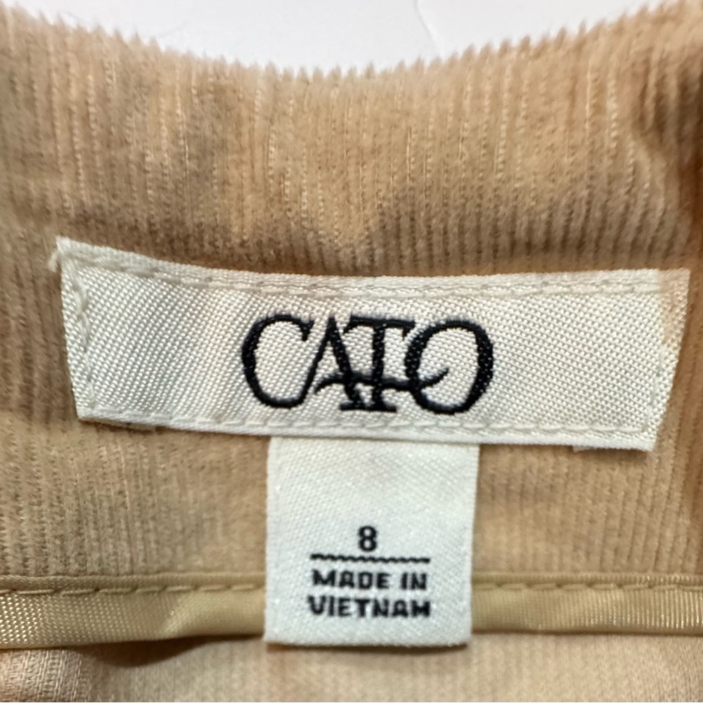 Cato Khaki Cotton Maxi Skirt Tan A-Line Flare Casual Size 8 - Picture 3 of 4